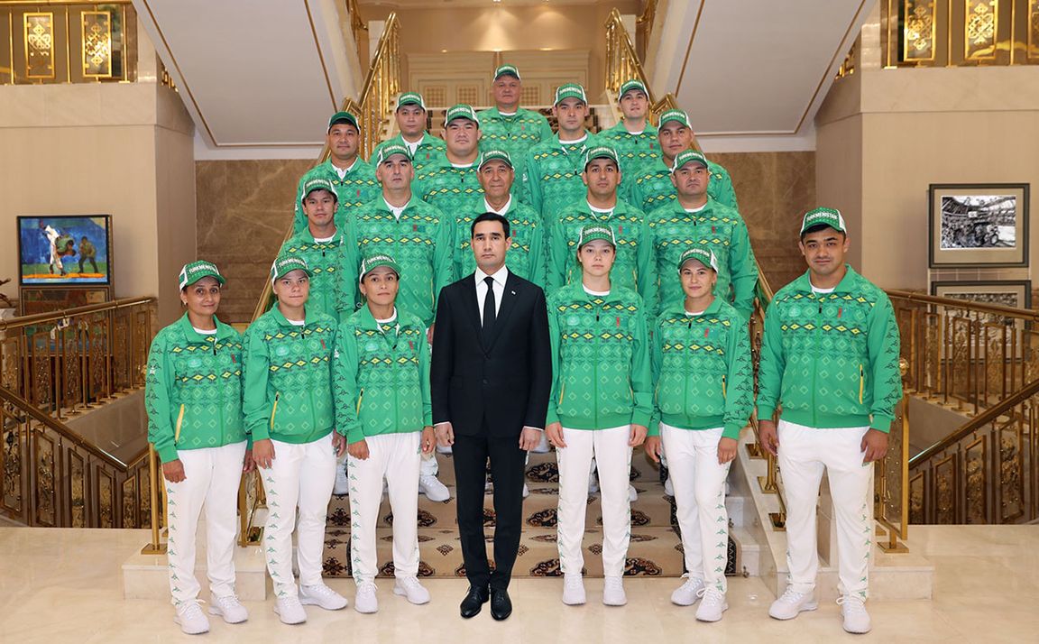 Aşgabatda Türkmenistanyň toparyny Olimpiýa oýunlaryna ugradyş dabarasy