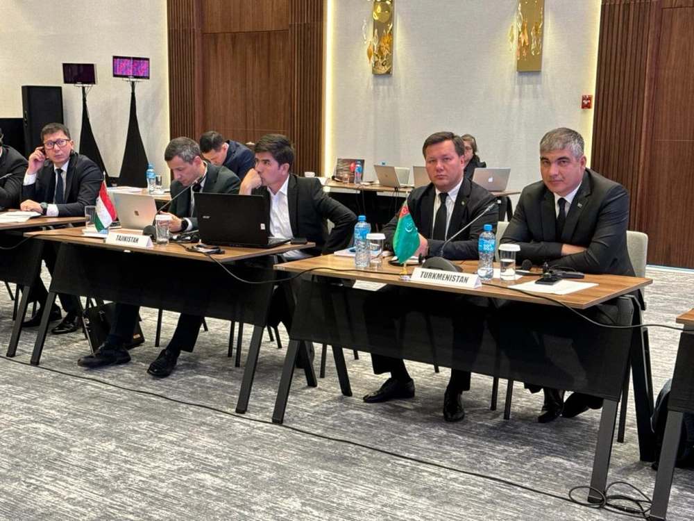 Туркменская делегация в 8-ом заседании рабочей группы ЦАРЭС по железнодорожному транспорту в Баку