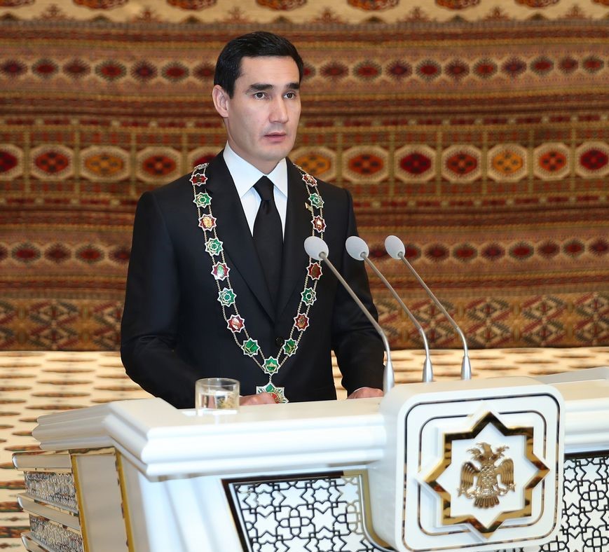 The new head of Turkmenistan officially took office